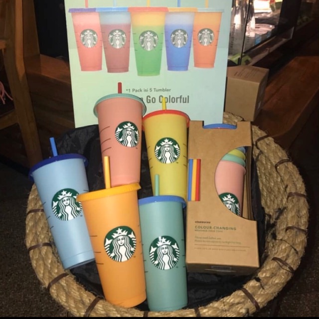 Thumbler starbuck warna warni (retha)