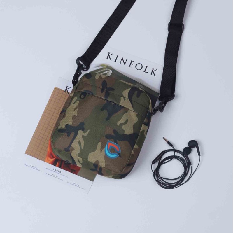 Tas Sling Bag Mini Pria Loreng Army Keren Model Terbaru | Tas Slingbag Tactic Selempang Camo Sako Distro Tourer Shoulder Bag Murah Buff