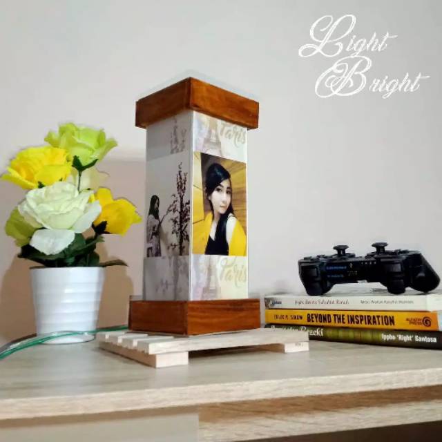 ASTONE Souvenir Lampu Tidur Led Custom Kolase Hias Pajangan Kamar Foto Gantung Murah Unik Akrilik