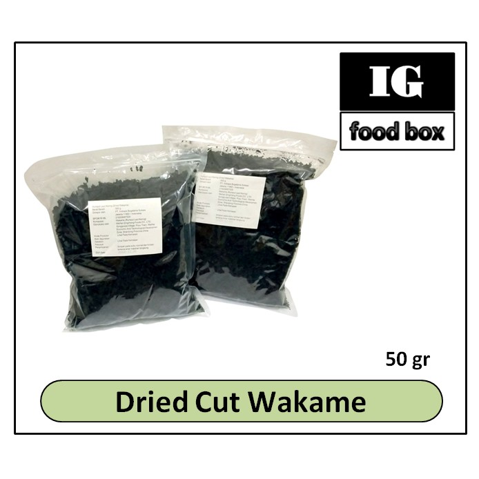 

Dried Cut Wakame - Dry Seaweed - Rumput Laut Kering 50 gr