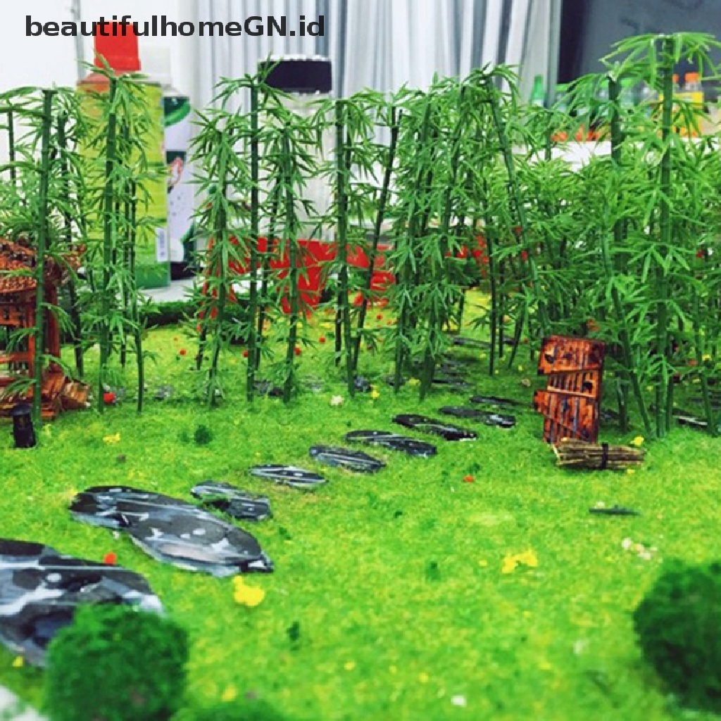 Image of 20pcs / set Miniatur Pohon Bambu Bahan Plastik Untuk Rumah Boneka #4