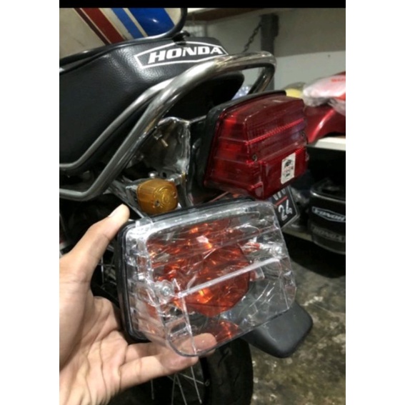 STOPLAMP  GL 100 LED LAMPU STOP GL100 SUPERCUB TRASPARAN MODEL TAKEGAWA