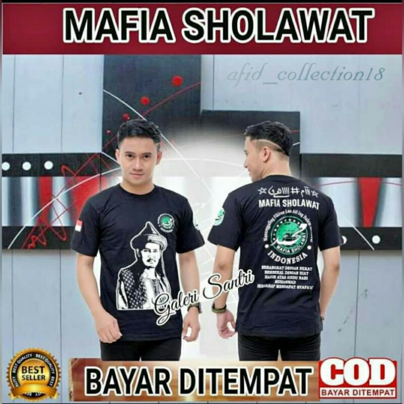 KAOS MAFIA SHOLAWAT/KAOS MAFIA SHOLAWAT PRIA/KAOS MAFIA SHOLAWAT WANITA/  KAOS NU t-shirt islami