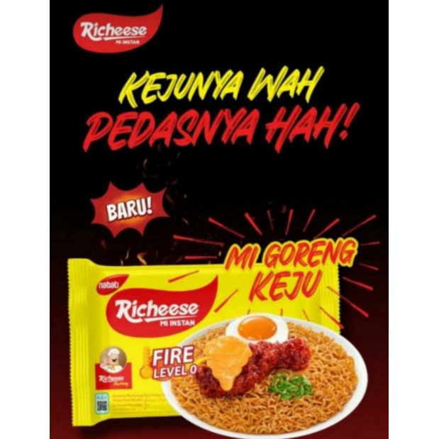 

mie richeese mie goreng keju level 0 dan level 3