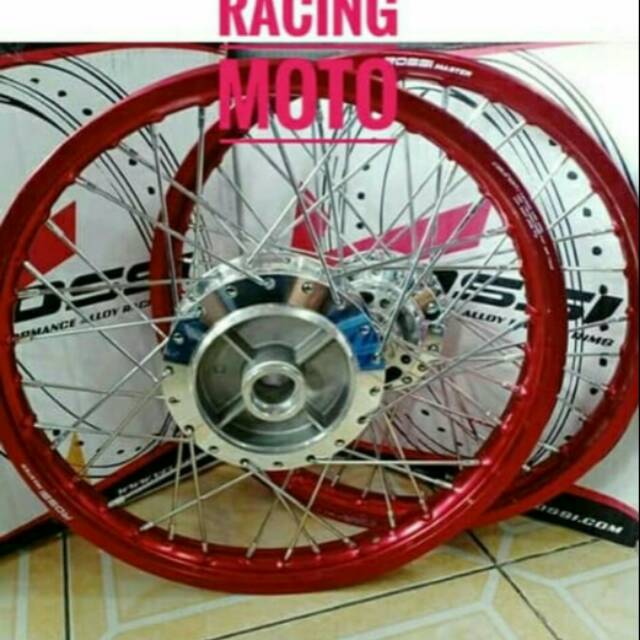 PAKET VELG ROSSI MOTOR KARISMA-SUPRA X-SUPRA FIT VELG RING 17X140-140 PLUS STEL VELG WARNA BISA REQ