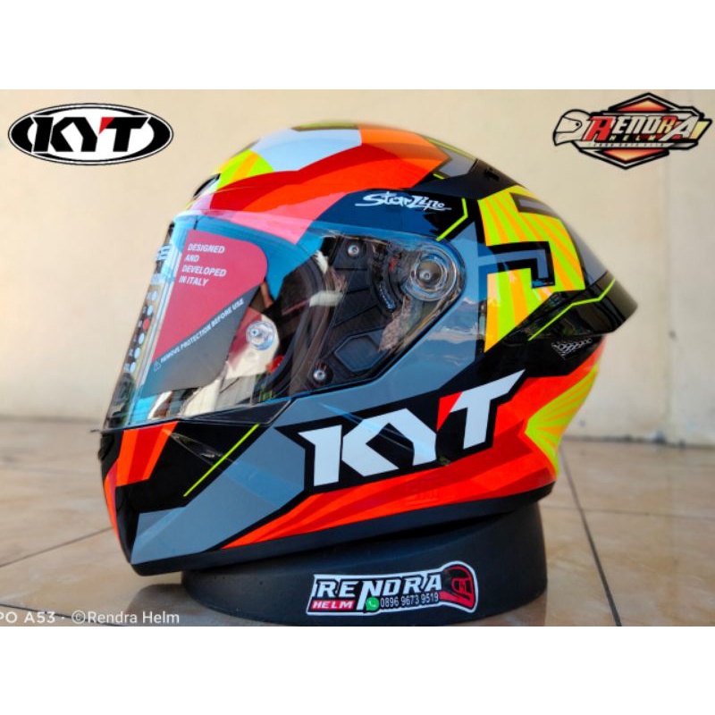 HELM KYT TT COURSE Motif/ Poloss. 100% Original. KYT TT C ( Ogkir Termurah 2 kg )-Jaumemasa 2019