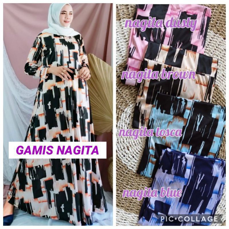 GAMIS HYGET JUMBO BUSUI MOTIF NAGITA TERBARU TERMURAH BEST SELLER