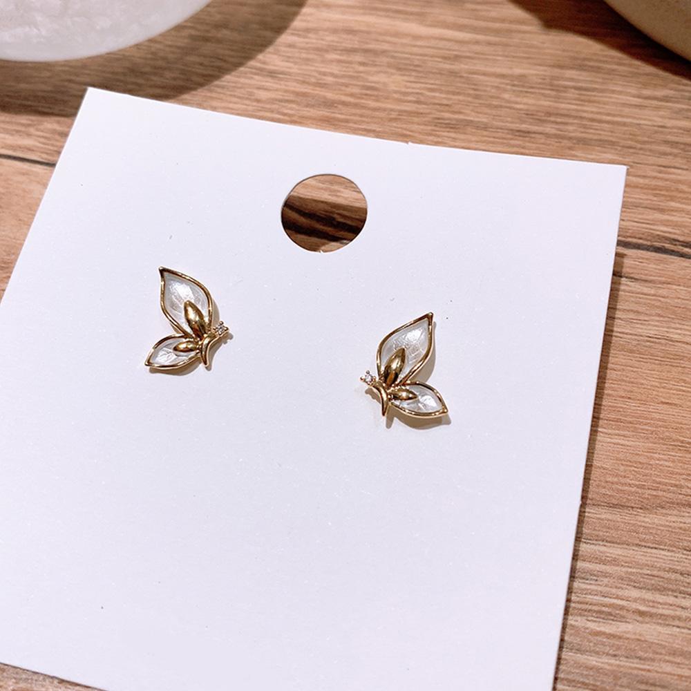 Needway Stud Earrings Temperamen Manis Kepribadian Lucu Perhiasan Fashion Logam