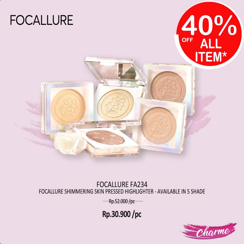 (READY &amp; ORI) Focallure Shimmering Skin Pressed Highlighter FA234 FA 234 waterproof viral terbaru