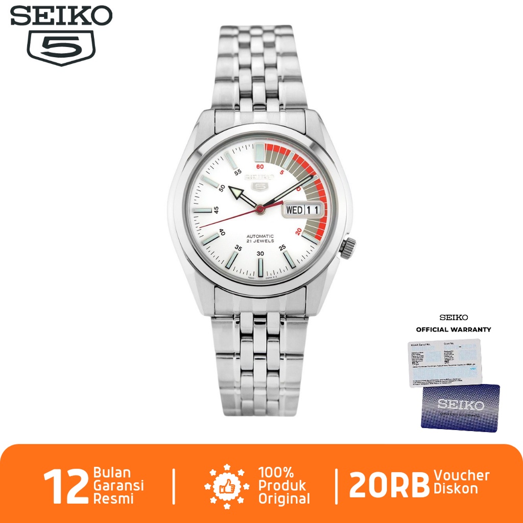Seiko Pria SNK369 Jam Tangan Pria Seiko 5 Automatic SNK369K1 Stainless Steel Strap