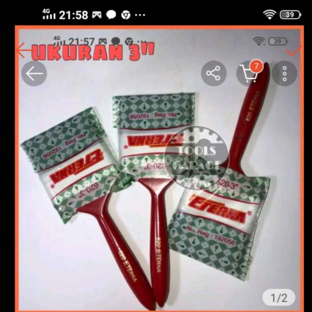

Kuas cat Eterna 620 ukuran 3