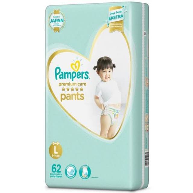 Pampers Premium Care pants L 62 pcs