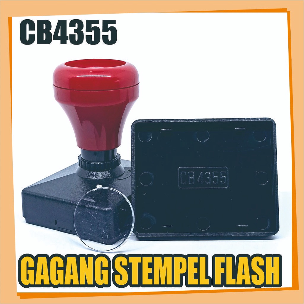 

gagang stempel flash kotak ukuran CB 43x55mm