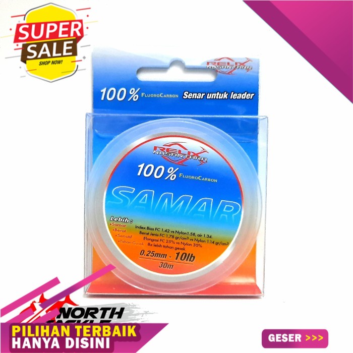 *Promo Murah* SENAR LEADER RELIX NUSANTARA SAMAR FLUOROCARBON 10LB - 0.25mm - 30m