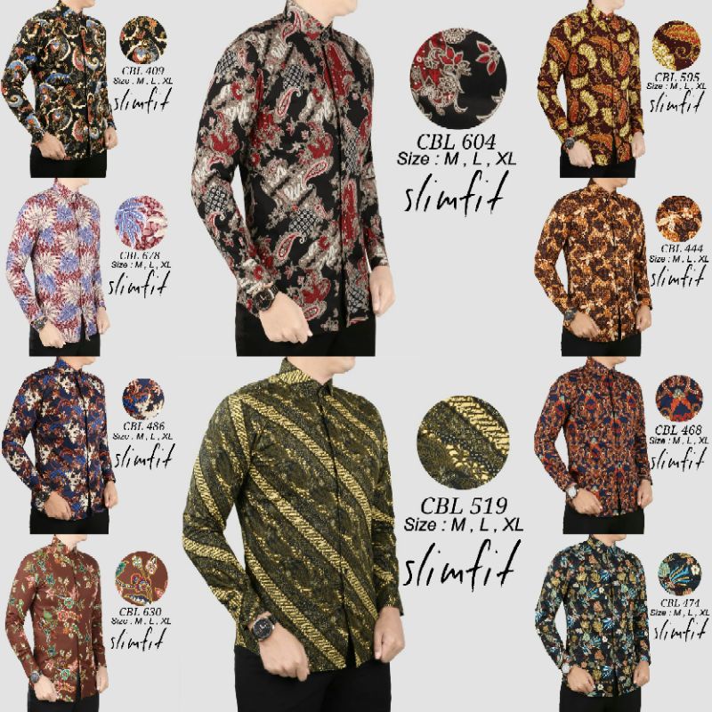 Batik Slim Fit Pria Lengan Panjang Colin Dion OnlyM