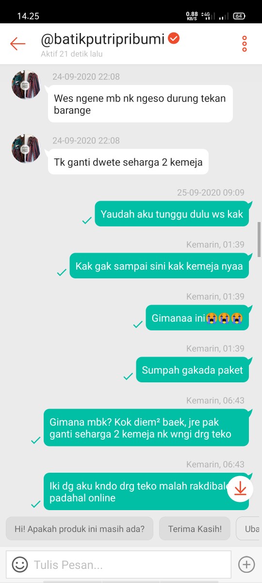 Kenongo Kemeja Hem Pendek Padi Pekalongan M L Xl Ukel Warna Sogan Berkualitas 789