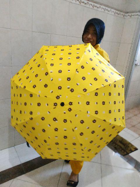 Payung Lipat 3 / Dimensi / Line Brown / Beruang / Grc - 8390