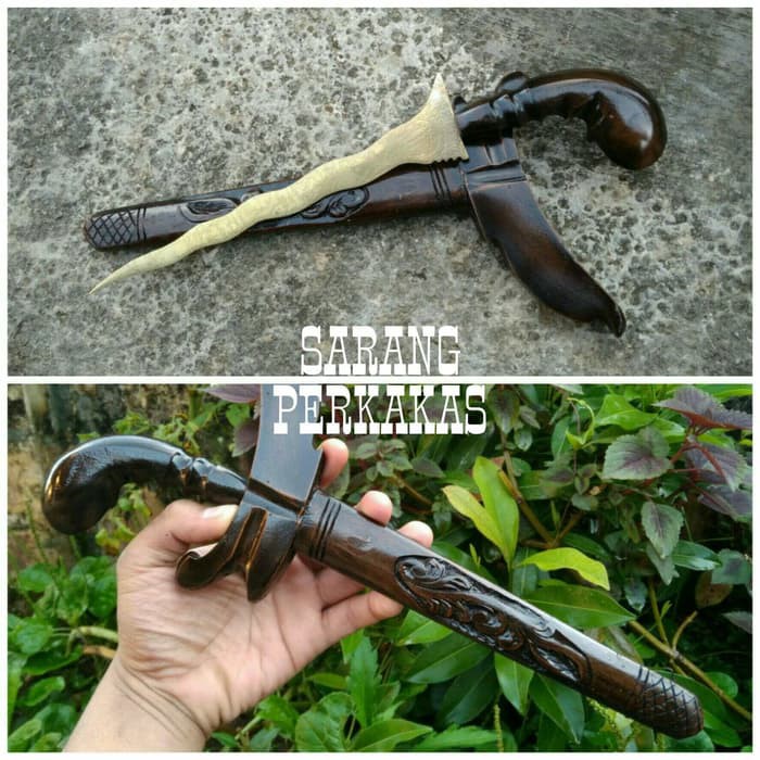 Keris Kuningan Antik Kris Tradisional Jawa Kayu Rasamala