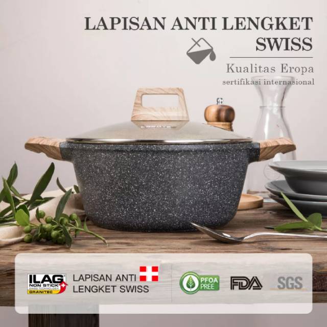 Carote Casserole 28 cm dengan tutup