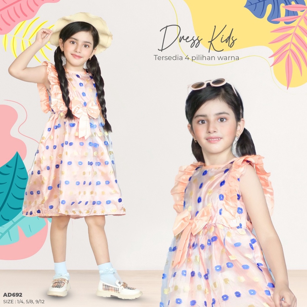 Dress Anak Perempuan | Baju Princess Anak Perempuan Dress | Baju Pesta Anak Perempuan 3 10 Tahun