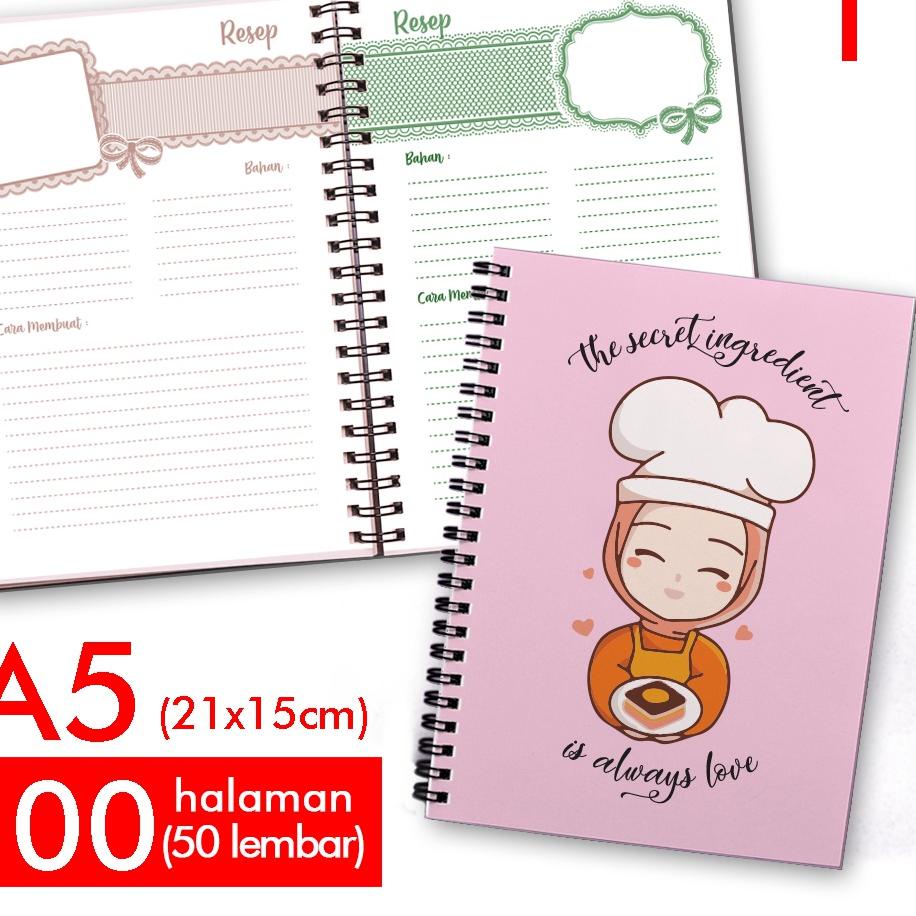 

[KODE HJIGW] Notebook Buku Catatan Resep Masakan