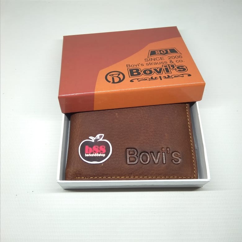 Dompet Kulit Asli Pria Bovis 805 Polos / Dompet Kulit Murah Berkualitas
