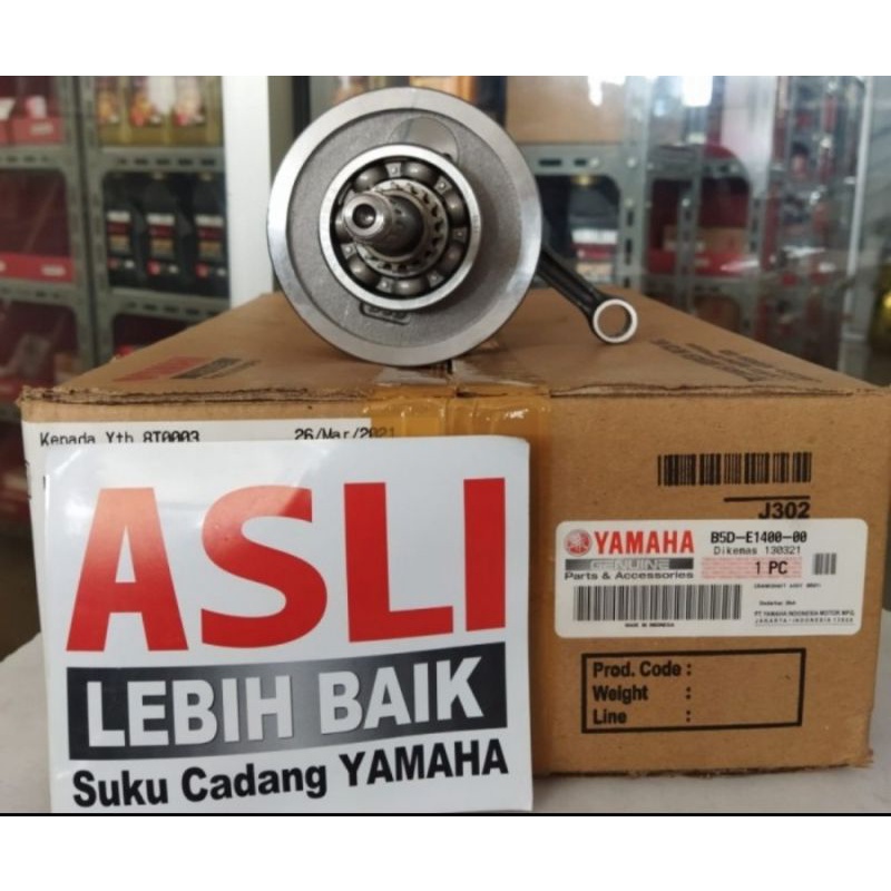 CRANKSHAFT KRUK AS KREK AS FREEGO FREE GO ASLI ORI YAMAHA B5D E1400 10