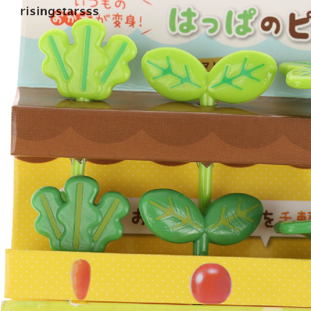 Rsid Span-new 8pcs Fruit Vork Tandenstoker Bladeren Salade Vork Kecil Mini Cake Picks Voor Anak Jelly