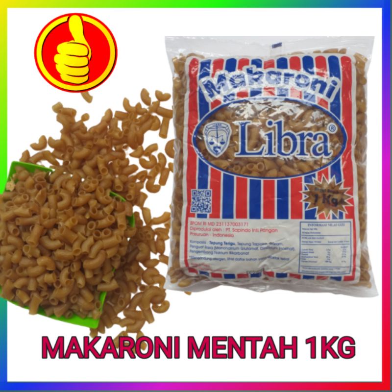 

MAKARONI MENTAH MAKARONI MURAH MAKARONI MEKAR/MAKARONI LIBRA 1KG