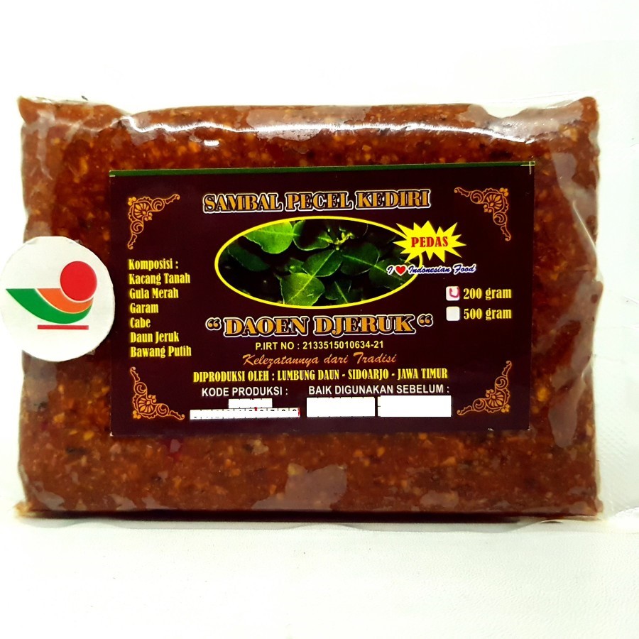 

DAOEN DJERUK SAMBEL PECEL 200gr | DAUN JERUK SEDANG PEDAS PEDES SAMBEL INSTAN TINGGAL CAMPUR AIR