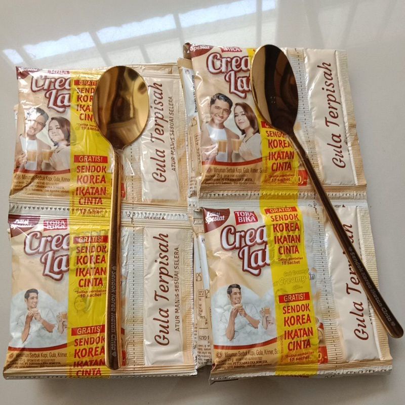 tora creamy latte 1 renceng free sendok ikatan cinta