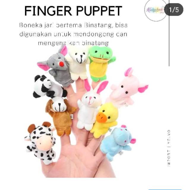Boneka Jari Finger Puppet Boneka Jari Family Animals