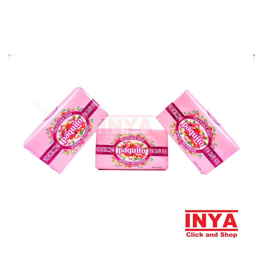 PAQUITO SPRING BLOSSOM PINK VEGETABLE SOAP 120gr - Sabun Batang