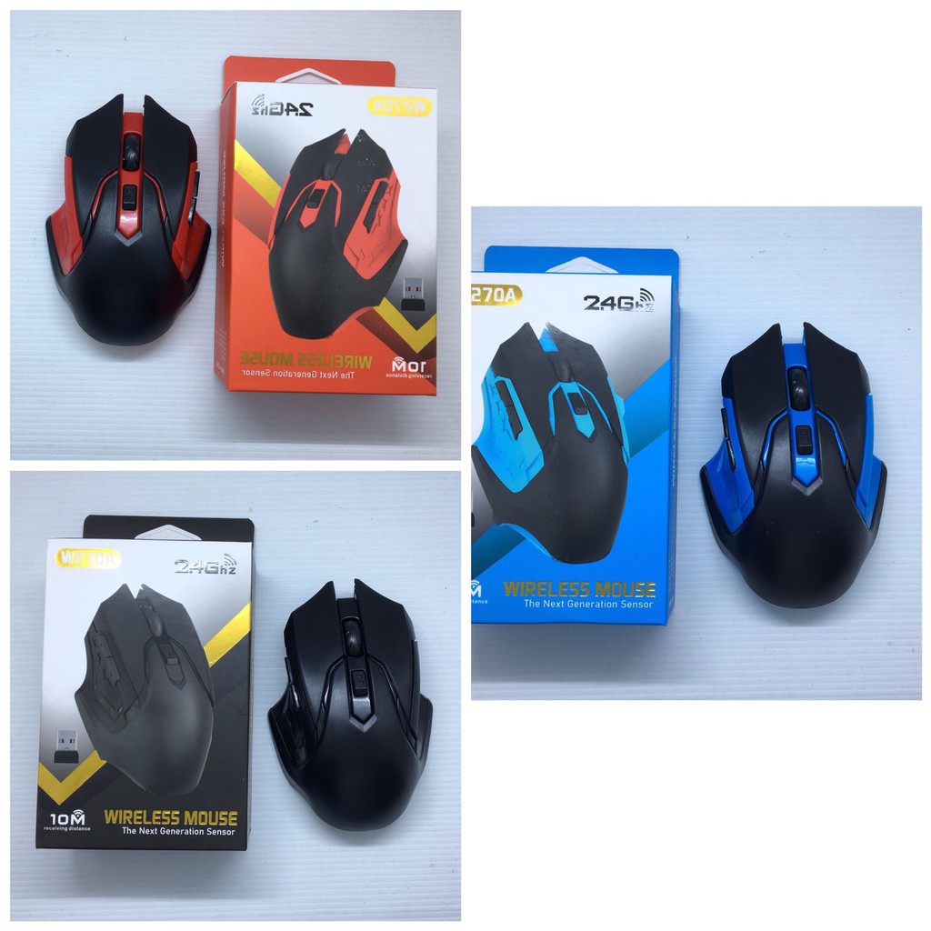 Mouse Wireless W270A 2.4G 1600DPI Receiver USB untuk PC Laptop mouse bluetooth universal