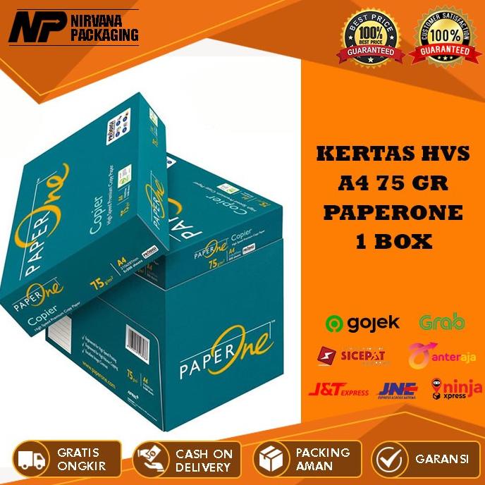 

[Gojek/Grab] Kertas Hvs A4 Paperone 75Gr 70Gr Paper One Print Fotocopy