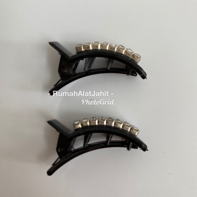 Jepit Rambut / Jedai Kecil Permata 3 cm Model 07A3 motif Permata Baris, jual Sepasang