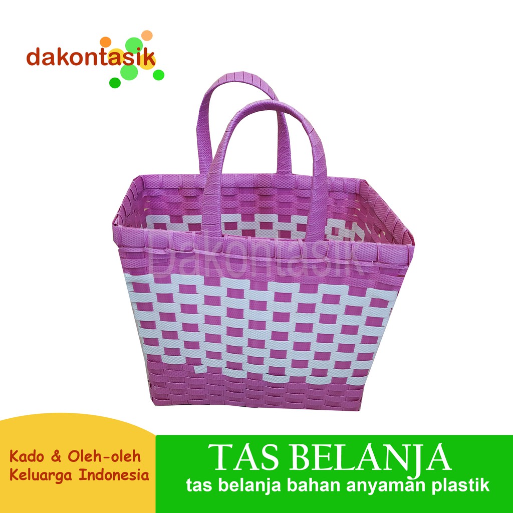 dakontasik - Tas Belanja Pasar Minimarket anyaman plastik