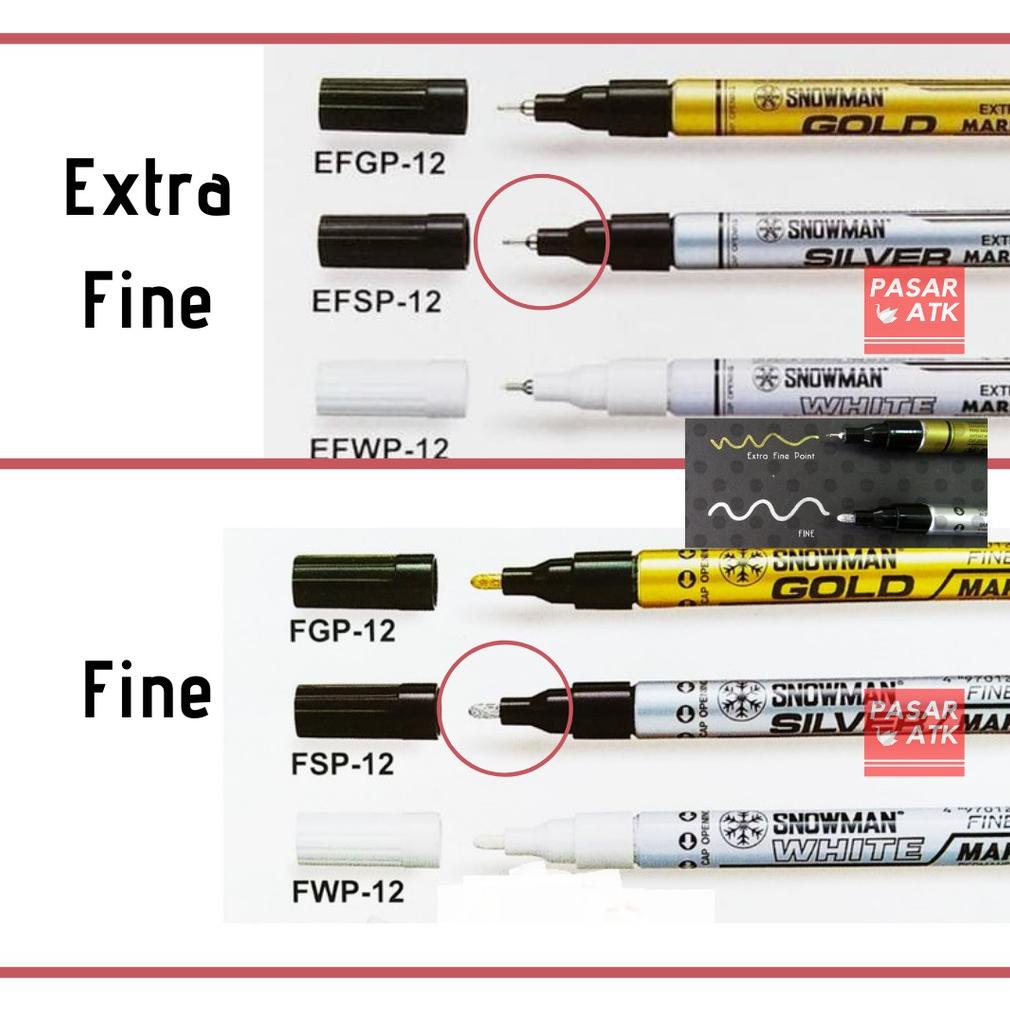 

((BISA COD)) Spidol SNOWMAN Paint Marker Fine/ Extra Fine (pcs)