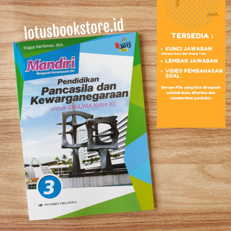 Mandiri PPKN SMA Kelas 12 - Buku Erlangga Original