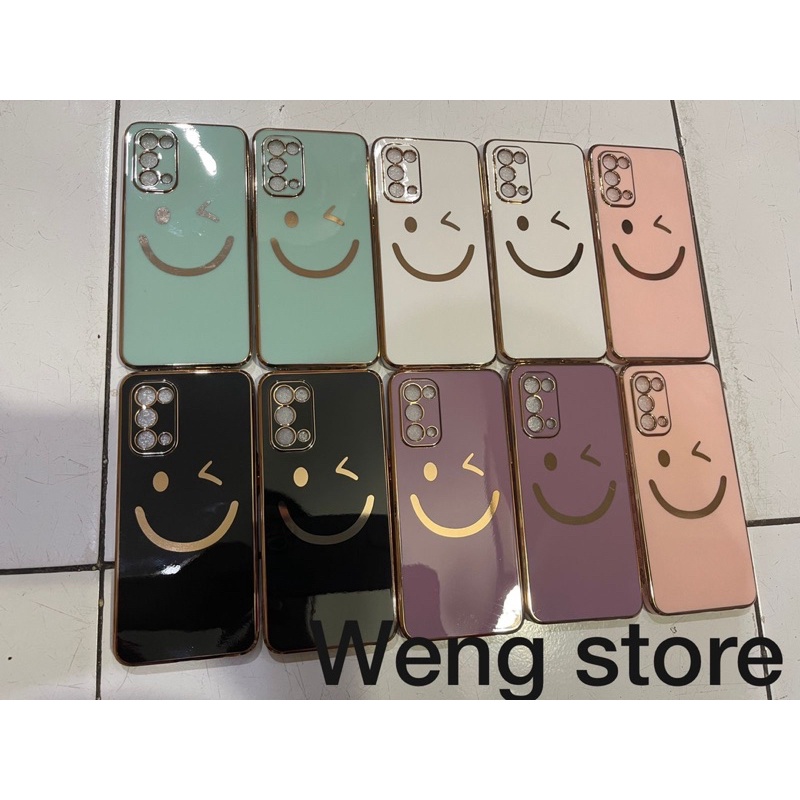 Softcase Glossy Chrome List Smile For Oppo F9 A5S A12 A11K A3S A15 A92020 A54 A55 4G A15 A16E