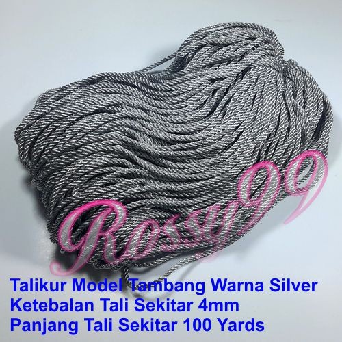 

(TERLARIS) Talikur Model Tambang Silver 4mm IMPORT Souvenir Tali Gantung PaperBag