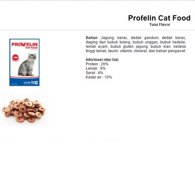 PROFELIN 1kg / makanan kucing / hewan / dray food / cat food / pet / pakan