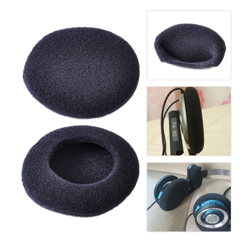 Btsg 10Pcs / set Bantalan Telinga Pengganti Bahan Memory Foam Lembut 50mm Untuk Headset