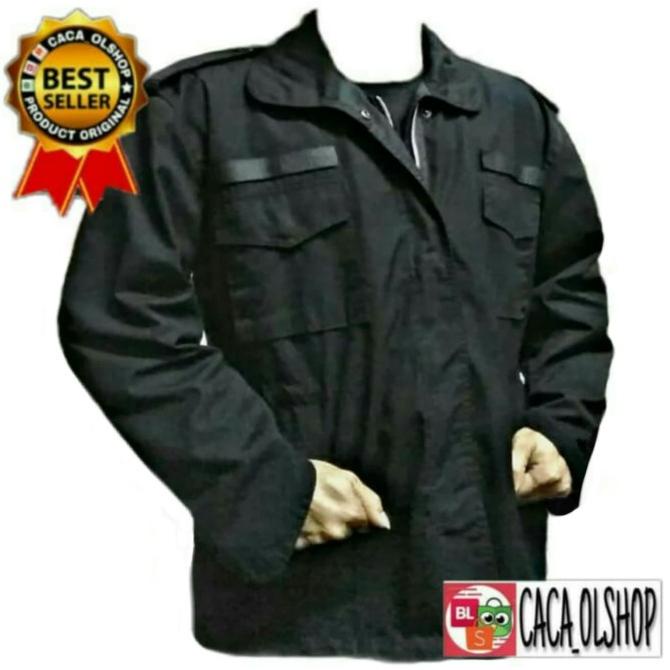 Jaket hitam brimob exsklusive