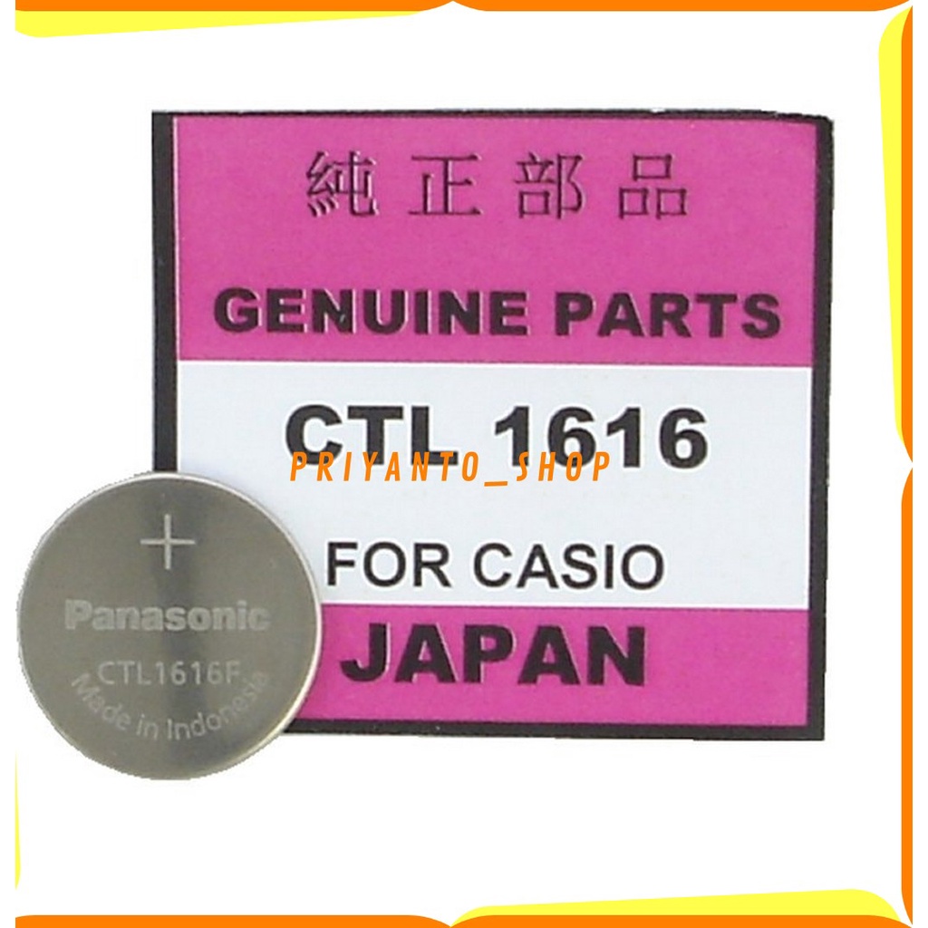 Casio capacitor solar battery Rechargeable Lithium CTL 1616F CTL 1616 Original baterai Solar Casio Toughsola