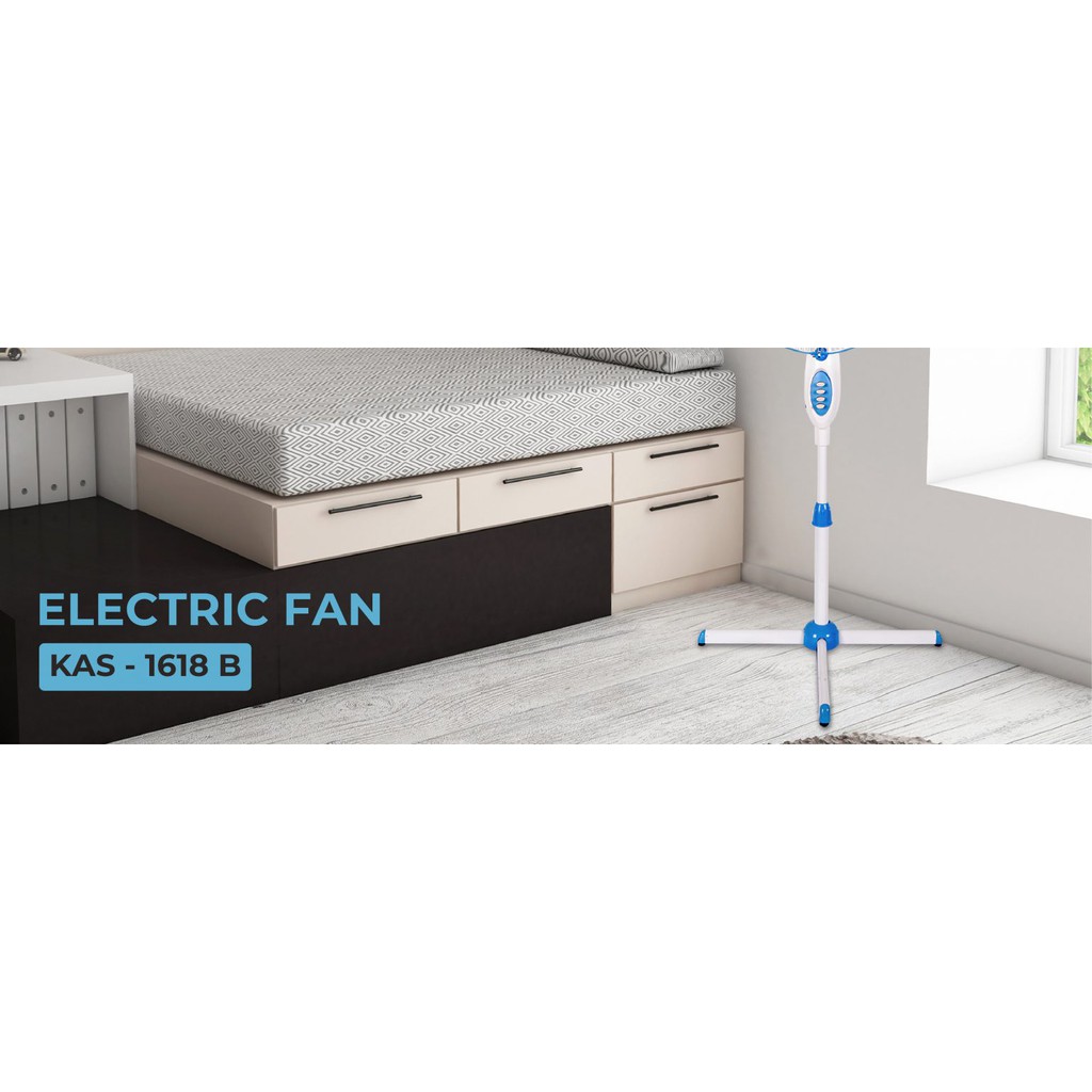 Miyako KAS-1618B Stand Fan - Kipas Angin Berdiri Miyako KAS1618B / KAS 1618 B