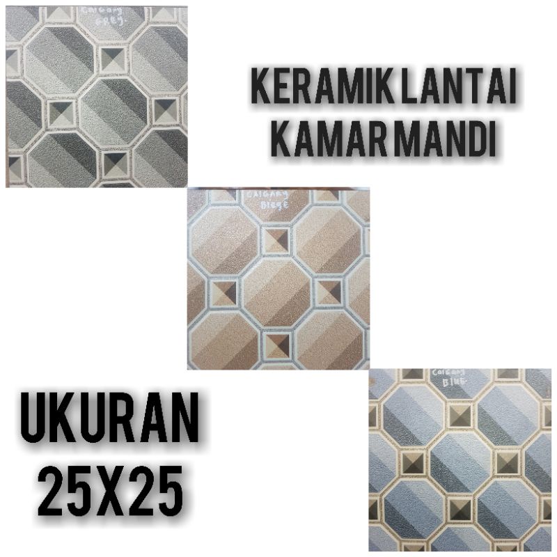 Keramik Lantai Kamar Mandi ukuran 25x25