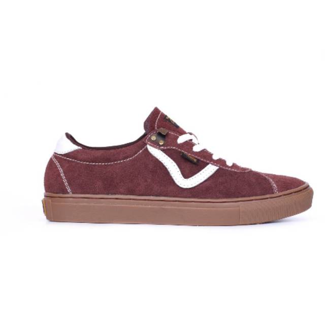 Sepatu Lokal Shoes Local Pride Cevany Ballad Os Low Cut Maroon Gum