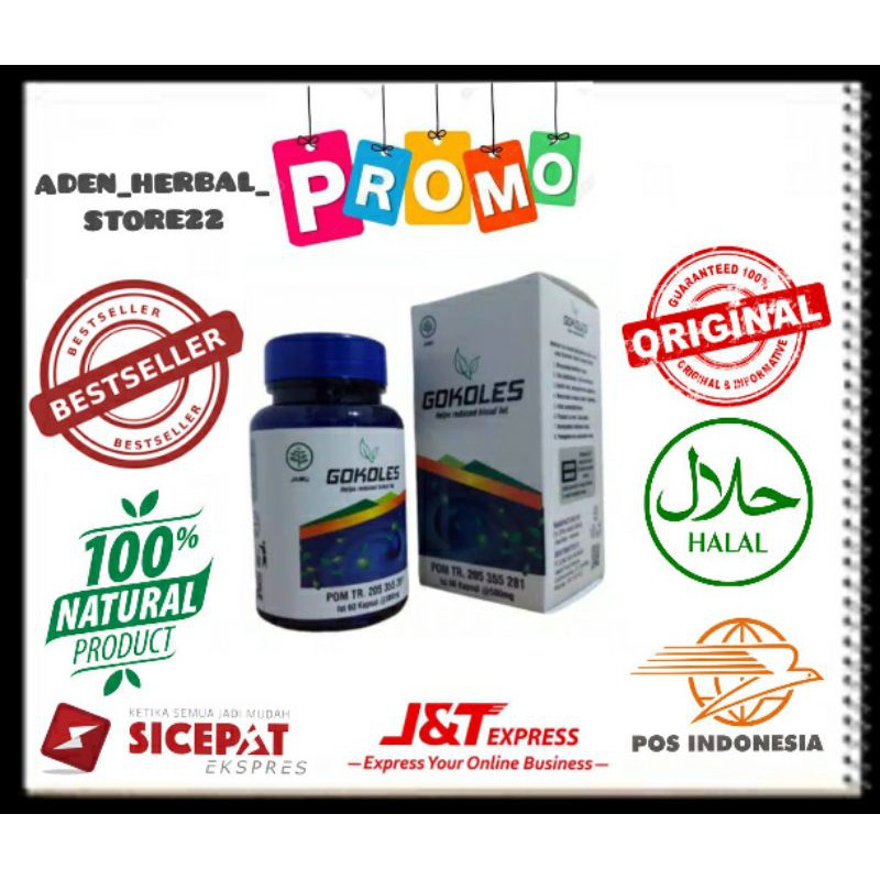 GOKO LES ASLI 100% ORIGINAL HERBAL ALAMI PENURUN KOLESTEROL, GOKO LES BPOM RI BY SS JAYA HERBAL