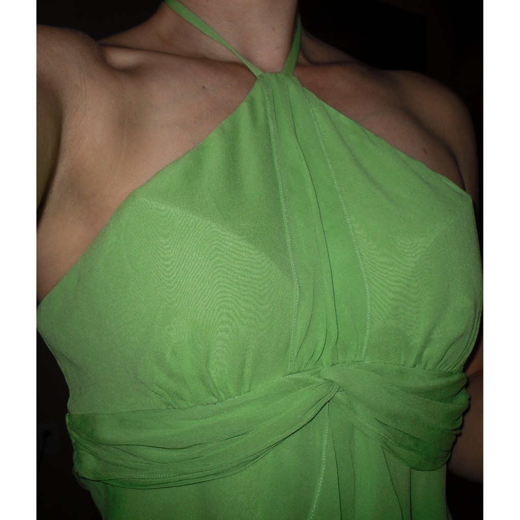 BCBG Max Azria - Green Silk Halter Top